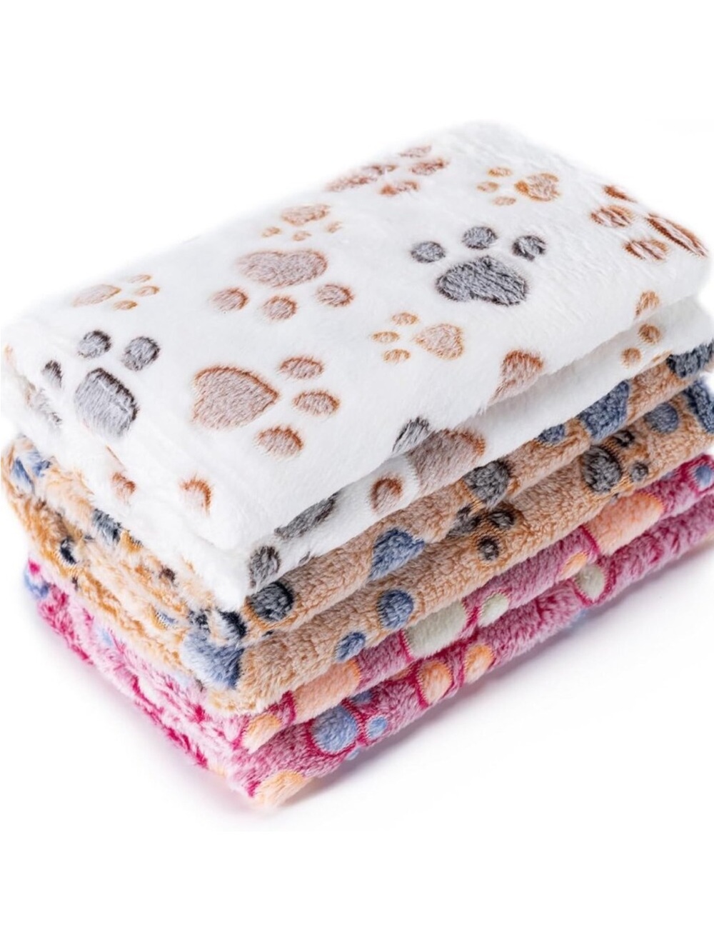 1 Pack 3 Blankets Super Soft Fluffy Premium Fleece Pet Blanket Flannel Throw
